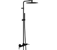 Blinq Grip showerset thermostatisch met hendels charcoal