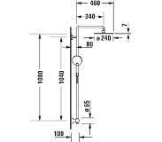 Duravit c.1 thermostatische doucheset, chroom