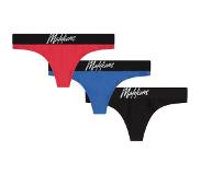 Malelions String 3-Pack Dames Zwart/Paars/Groen - Maat XS - Kleur: ZwartGroenPaars | Soccerfanshop