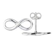 Classics&More Lovenotes oorknoppen - zilver - infinity - 7 x 17 mm