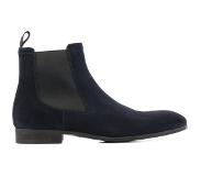 Santoni Man Leren Boots 13414 - Blauw | Maat 47