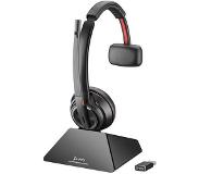 Poly SAVI 8210 S8210 Office Headset - Draadloos mono DECT Headset Systeem met geïntegreerde Active Noise Cancelling met USB-A, gecertificeerd voor Microsoft Teams.