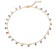 Deja Jewels Goudkleurige verstelbare korte ketting boho stijl multicolor
