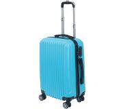 Lizzely Garden & Living Handbagage koffer 55cm blauw 4 wielen trolley met pin slot