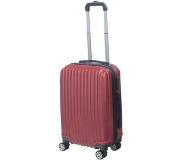 Lizzely Garden & Living Handbagage koffer 55cm rood 4 wielen trolley met pin slot reiskoffer
