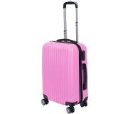 Lizzely Garden & Living Handbagage koffer 55cm roze 4 wielen trolley met pin slot