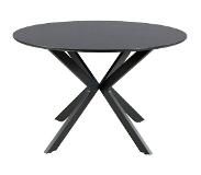Lizzely Garden & Living Eettafel rond Ronsi zwart 120cm ronde tafel