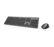 Hama KMW-700 toetsenbord RF Draadloos QWERTZ Duits Inclusief muis Antraciet, Zwart