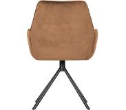 WOOOD Exclusive Amber Eetkamerstoel Fluweel Karamel (Caramel, 88x60x61)