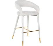 Richmond Barstoel Gia white bouclé fire retardant (FR-Copenhagen 900 Bouclé White) (Groen, 53.5x59.0x103.0cm)