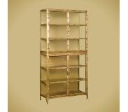 RENEW Brass Glass Cabinet 100x40x200 (Groen, 100x200cm)