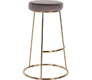 Richmond Barstoel Brandy Stone Velvet / goud (Quartz Stone 101)
