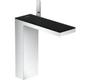 Axor MyEdition ééngreeps hoge wastafelkraan voorzien van zwart glas en push open garnituur 30,4 cm, chroom