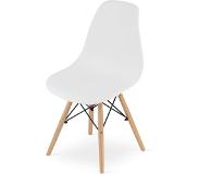 Viking Choice OSAKA - Eetkamerstoelen - set van 4 - houten onderstel - wit
