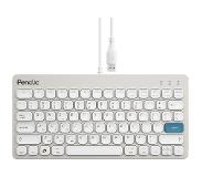 Backshop C3 office compact keyboard wired - compact toetsenbord - draad - mini - QWERTY - grijs
