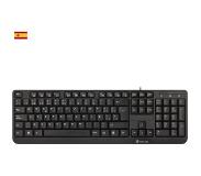 NGS FunkyV3, QWERTY, ES toetsenbord USB Spaans Zwart