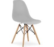 Viking Choice OSAKA - Eetkamerstoelen - set van 4 - houten onderstel - grijs