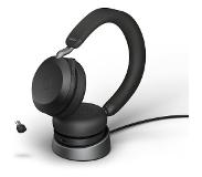 Jabra Evolve2 75 USB C Draadloze Office Headset met oplaadstandaard Zwart