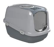 Peewee EcoDome Kattenbak - Startpakket - Antraciet/Grijs - 66.5 x 48.5 x 46.5 cm grote kattenbak grijs