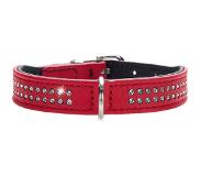 Hunter Halsband Diamond Petit Rood/zwart Gr. 27: 20-24cm Halsomvang, B 16mm