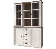 Meubella Buffetkast Parello 2 wit eiken 130 cm x 199 cm