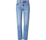 Levi's 501 High waist straight leg cropped jeans met medium wassing
