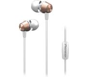 Pioneer SE-QL2T In-ear Stereofonisch Bedraad Rose Gold, Wit mobiele hoofdtelefoon