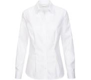 Seidensticker dames blouse slim fit - twill - wit - Maat: 38