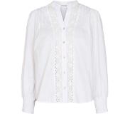 Co'Couture Dames Alva Anglaise Pintuck Blouse Wit maat L