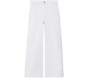 Mango cropped high waist wide leg jeans wit Dames | Maat: 36