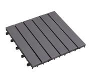 vidaXL Terrastegels 10 st 30x30 cm massief acaciahout greywash