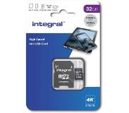 Integral INMSDH32G-100V30 MICRO SD CARD MICROSDHC UHS-1 U3 CL10 V30 UP TO 100MBS READ 30MBS WRITE MicroSD