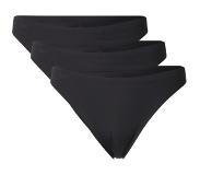 Pieces dames string - 3-pack - Naadloos- Seamless - XL - Zwart