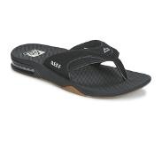 Reef Slippers Heren FANNING - Black/Silver met flesopener