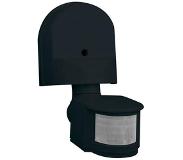 BES LED Bewegingssensor - Opbouw Rond - Mat Zwart Kunststof - 180° 8m Verstelbaar