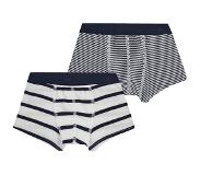 Petit Bateau Set van 2 gestreepte boxershorts voor jongens Jongens Onderbroek - Maat 92/98