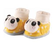 Lemon Ribbon rammelslofjes Panda polyester geel/wit 0-6 maanden