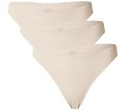 Pieces dames string - 3-pack - Naadloos- Seamless - M - beige