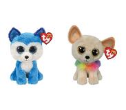 TY - Knuffel - Beanie Boo's - Prince Husky & Chewey Chihuahua