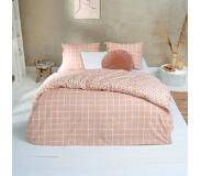 Walra Dekbedovertrek Walra Remade Dots & Squares Terra Renforcé-200 x 200 / 220 cm | 2-Persoons