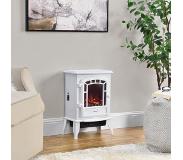Casa.pro Elektrische haard sfeerhaard vlameffect 39x24x56,5 cm wit