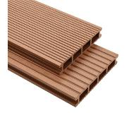vidaXL Terrasplanken HKC met accessoires 25 m² 4 m bruin