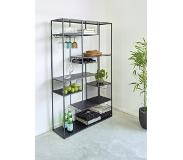 Pomax Set van 2 Manden Eszential | Pomax metaal zwart 56x30x27.5 cm opbergmanden | NADUVI