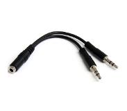 Hama MUYHSFMM audio kabel 0,13 m 3.5mm 2 x 3.5mm Zwart