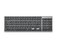 NGS FORTUNE-BT, QWERTY, PT toetsenbord Bluetooth Portugees Zwart, Zilver