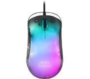 Mars Gaming MMGLOW Gaming Mouse RGB Chroma-Glow Mirror Finish 12800 DPI Black