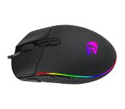 Redragon M719 INVADER muis USB Type-A Optisch 10000 DPI Ambidextrous - RGB Gaming muis symmetrisch & ergonomisch