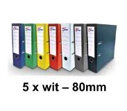Office 5 x Ordner Office - A4 - 80mm breed - wit