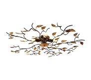 QAZQA Vintage plafondlamp zwart met goud 80 cm 4-lichts - Foglie