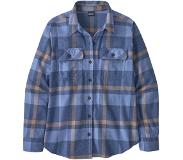 Patagonia W's Fjord Flannel Shirt met lange mouwen - 100% biologisch katoen | Comstock: Current Blue | L | Dames